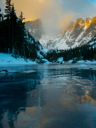 Rocky Mt. Nat. Park, CO.  Dream Lake (iced over)